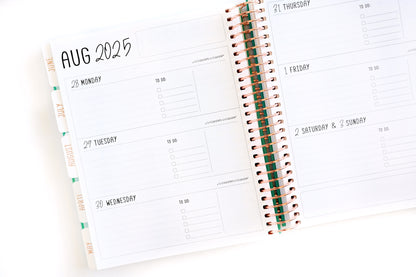 2025 Planner - Mini Horizontal Layout, Spiral Bound - "Stars & Stripes" (#410)