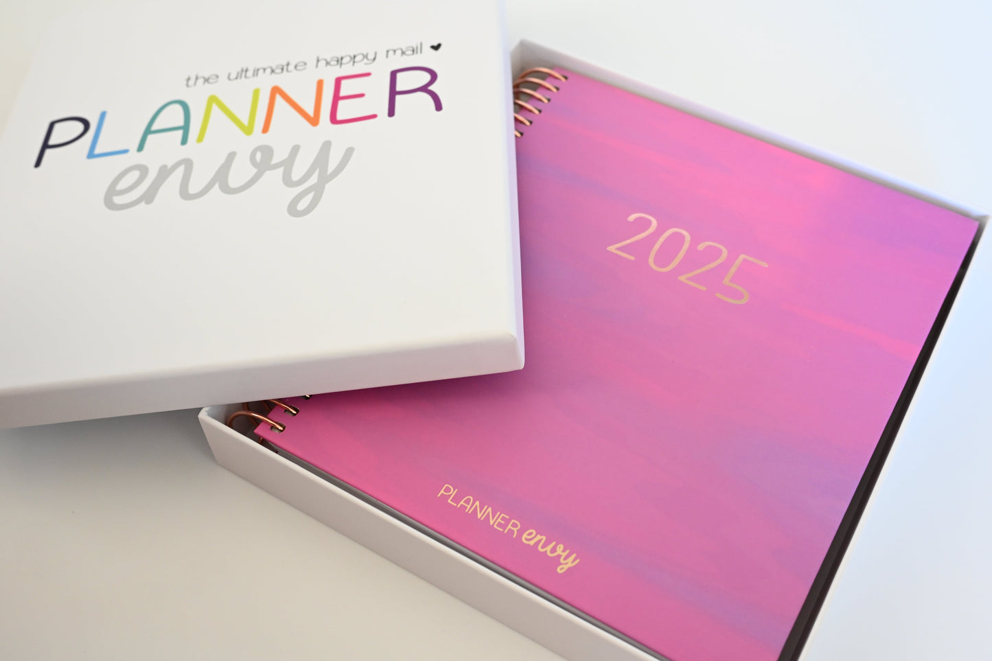 2025 Planner - Signature Layout, Spiral Bound - "Fuchsia Strokes" (#204)