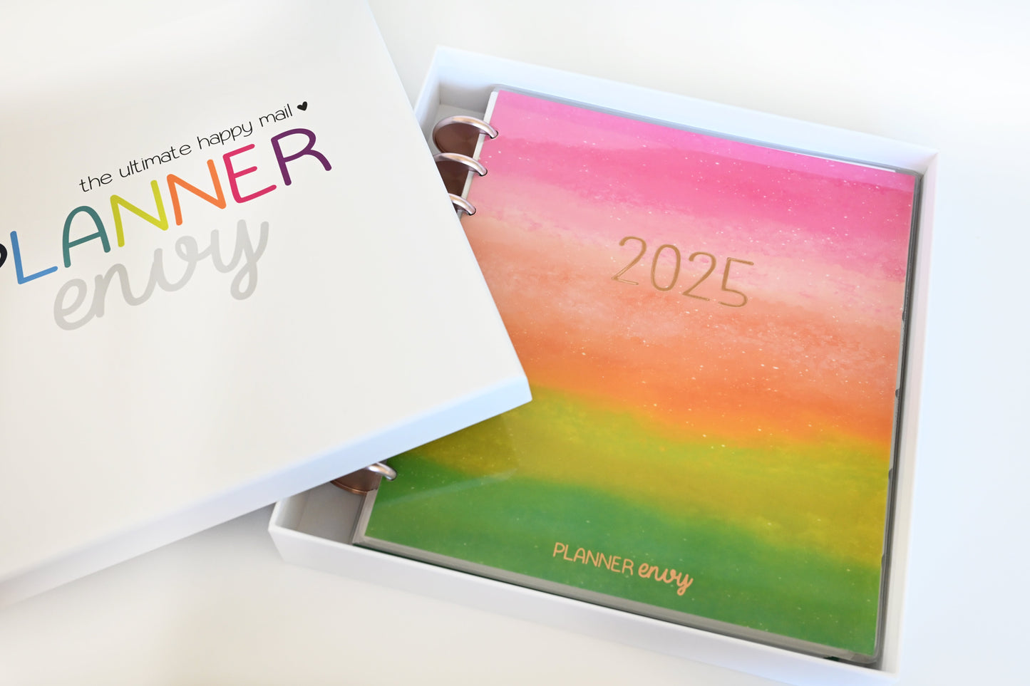 2025 Planner - Signature Layout, Disc Bound - "Rainbow Glitz" (#801)