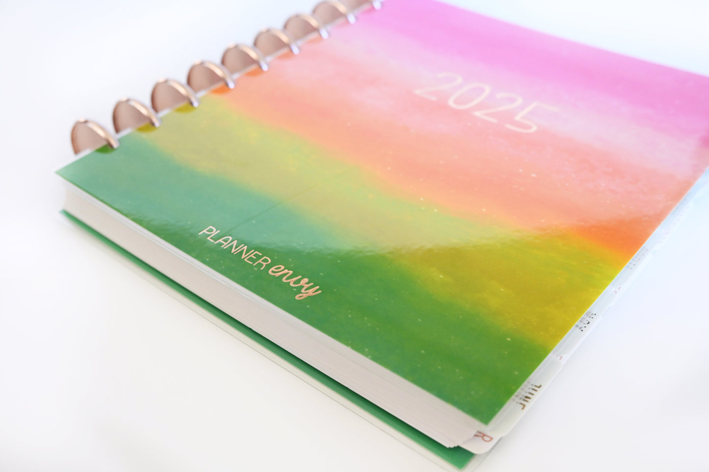 2025 Planner - Signature Layout, Disc Bound - "Rainbow Glitz" (#801)