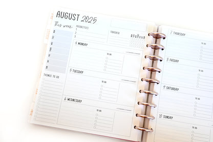 2025 Planner - Horizontal Layout, Disc Bound - "Stars & Stripes" (#710)