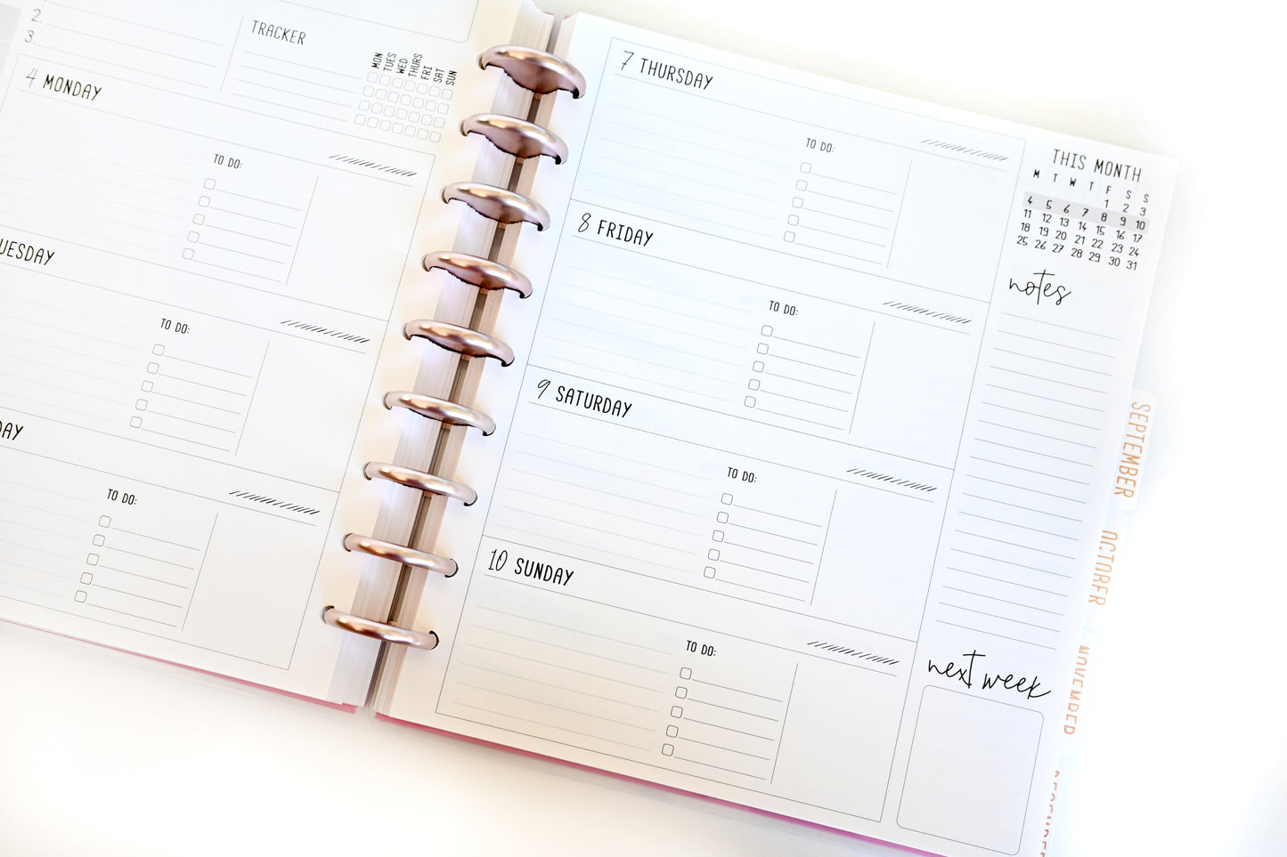 2025 Planner - Horizontal Layout, Disc Bound - "Stars & Stripes" (#710)