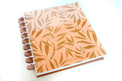 2025 Planner - Mini Signature Layout, Disc Bound - "Golden Leaves" (#1107)