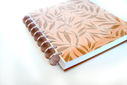 2025 Planner - Mini Signature Layout, Disc Bound - "Golden Leaves" (#1107)