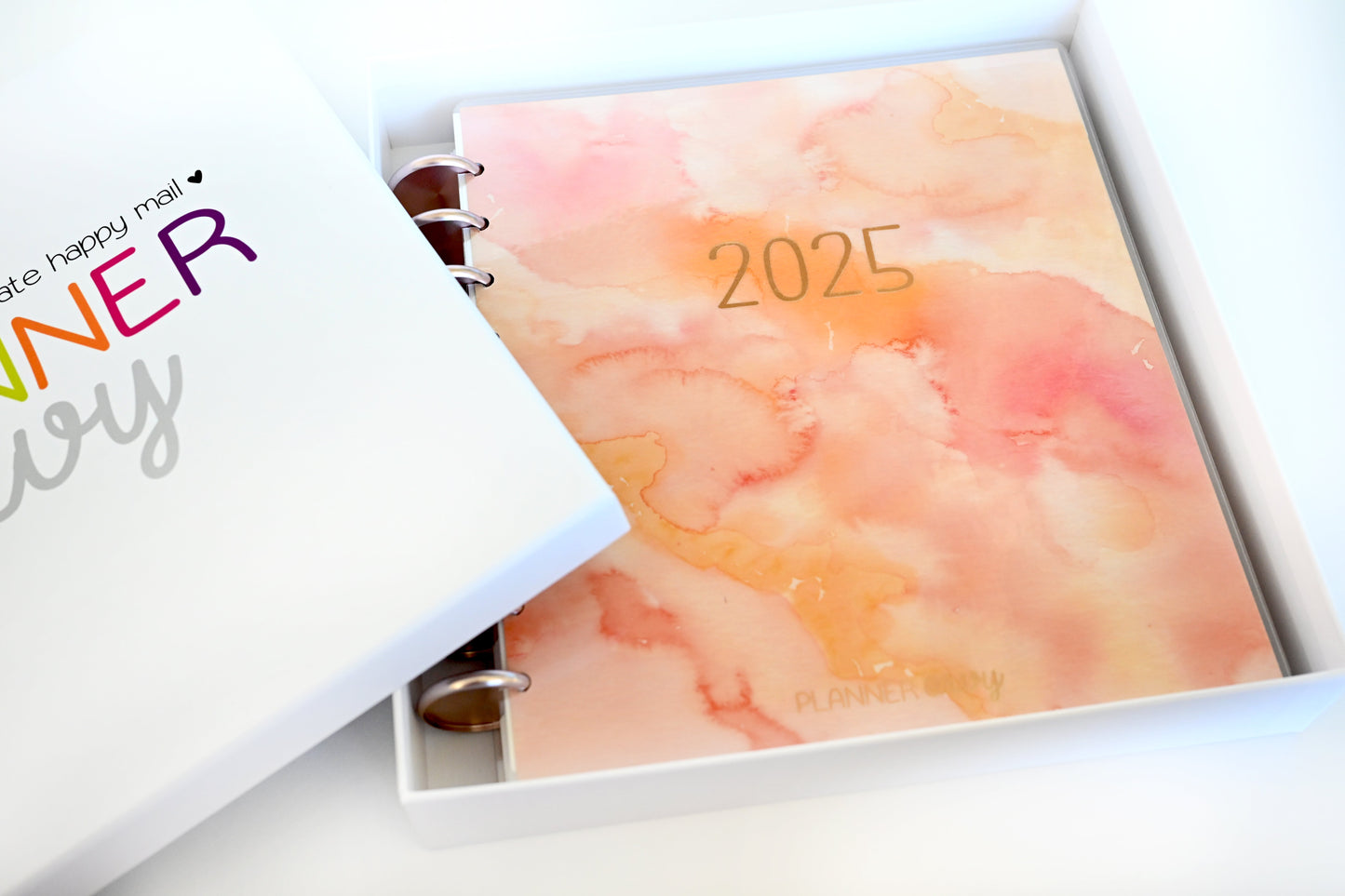 2025 Planner - Mini Horizontal Layout, Disc Bound - "Sunset Watercolor" (#1003)