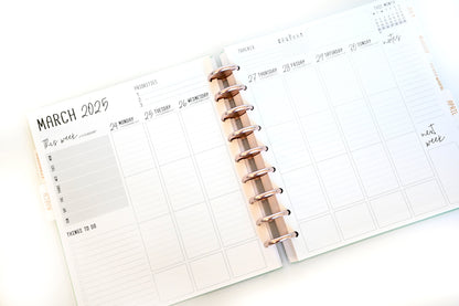2025 Planner - Vertical Layout, Disc Bound - "Rainbow Glitz" (#901)