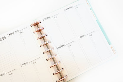 2025 Planner - Mini Signature Layout, Disc Bound - "Butterfly Doodles" (#1109)