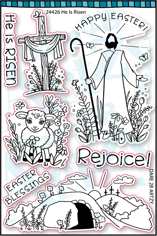 Dare 2B Artzy He is Risen Stamp Set