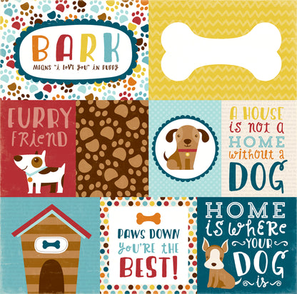 Echo Park Bark 12 x 12 Patterned Paper Scrapbook Paper - Journaling Cards