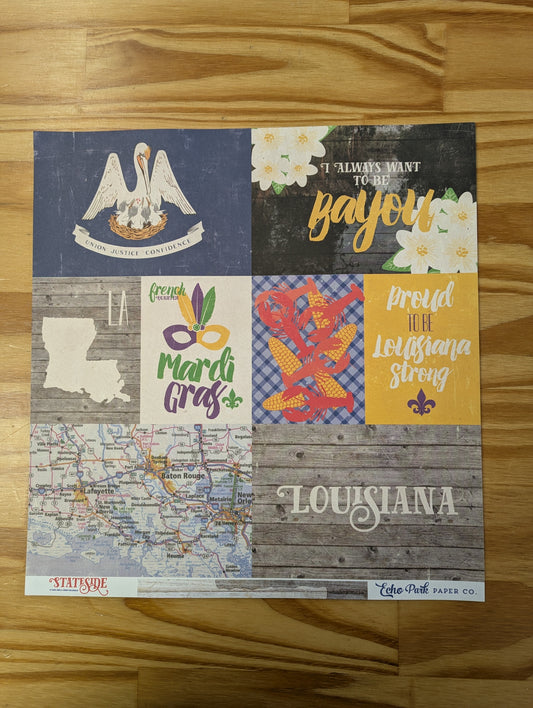 Echo Park Stateside - Louisiana 12 x 12 paper