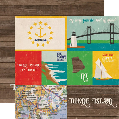 Echo Park Stateside - Rhode Island 12 x 12 Scrapbook paper
