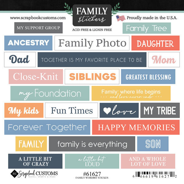 Family Wordbits Sticker