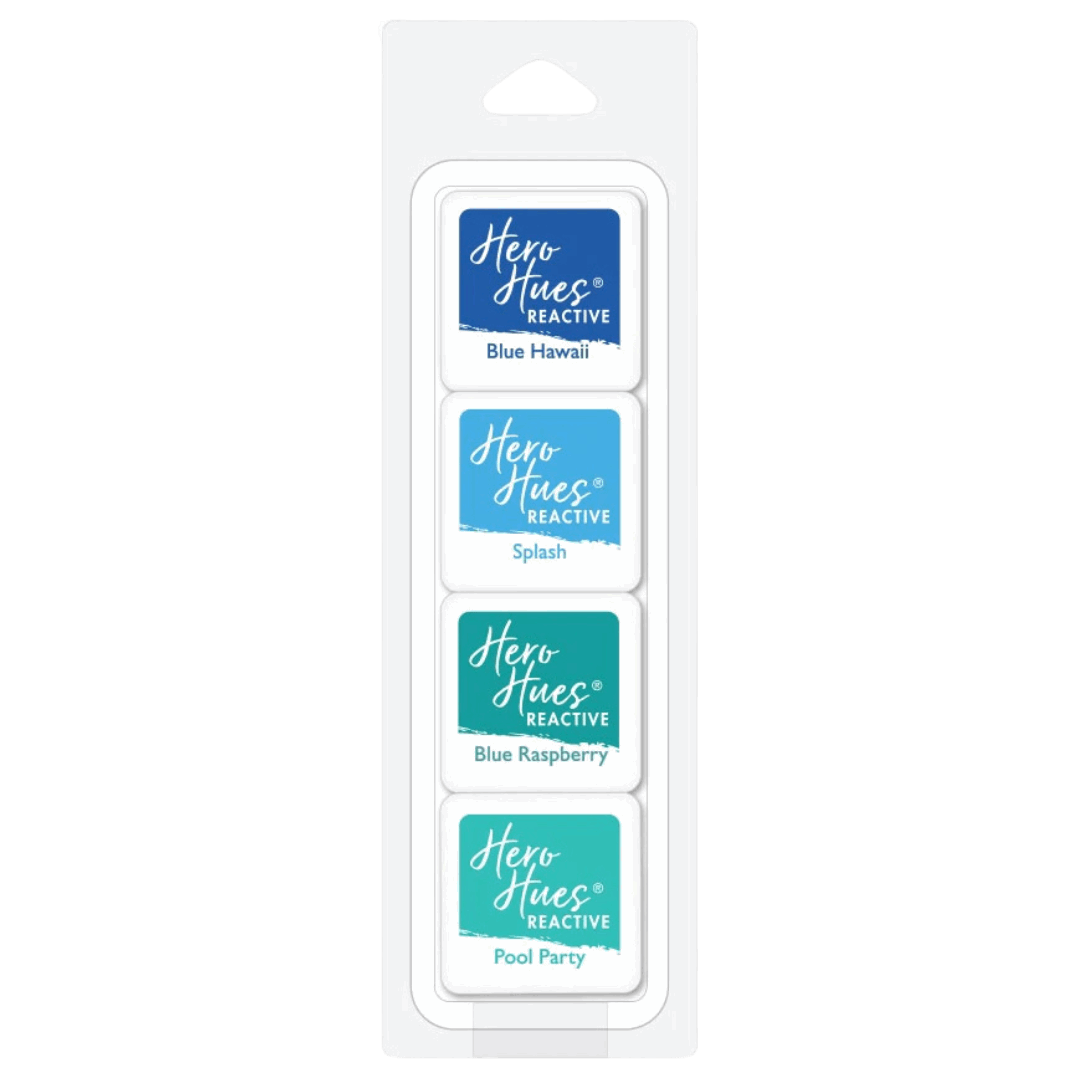 Hero Arts Dye Ink Cubes 4/Pkg-Sea Palette