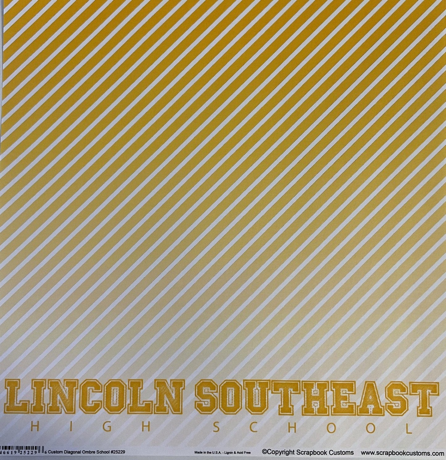 SC 25229 Custom School Paper 12 x 12 - Select School