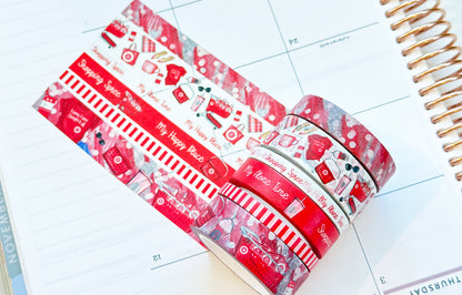 Shopping Spree Red Me Time Alone Time Washi Tape Set - W052