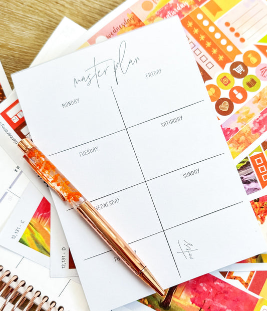 Master Plan Weekly Planner Notepad - 5x7 Inches (*Notepad Only*)