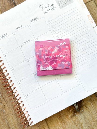 Set of 3 Sticky Notepads Post-It Notes from our February 2024 Planner Envy Subscription Box.