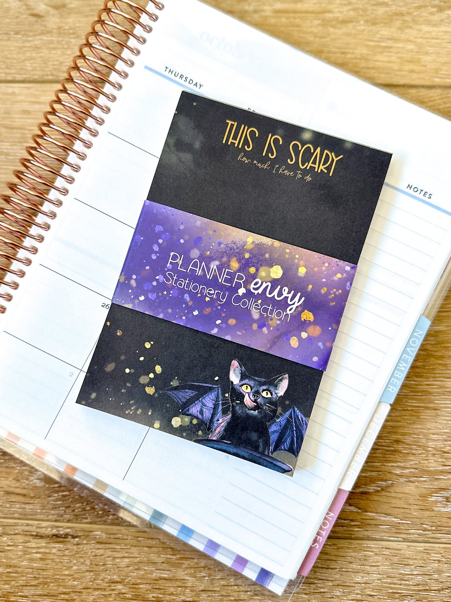 Black Spooky Halloween Notepad. It's Scary How Much I have To Do List Pad - 4x6 Inches (*Notepad Only*)