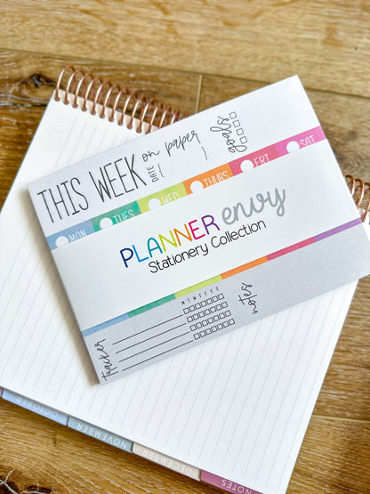 Weekly Dashboard Things To Do Rainbow Notepad - 7x5 Inches (*Notepad Only*)