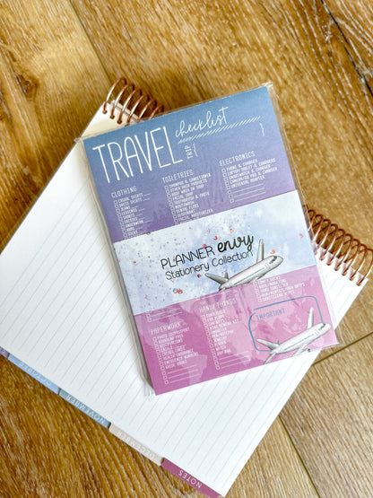 Travel Essentials Checklist Things to Pack Notepad - 5x7 Inches (*Notepad Only*)