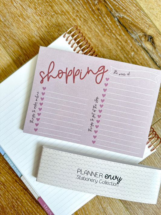 Shopping List Notepad: Groceries, Online, Things to buy - 7x5 Inches (*Notepad Only*)