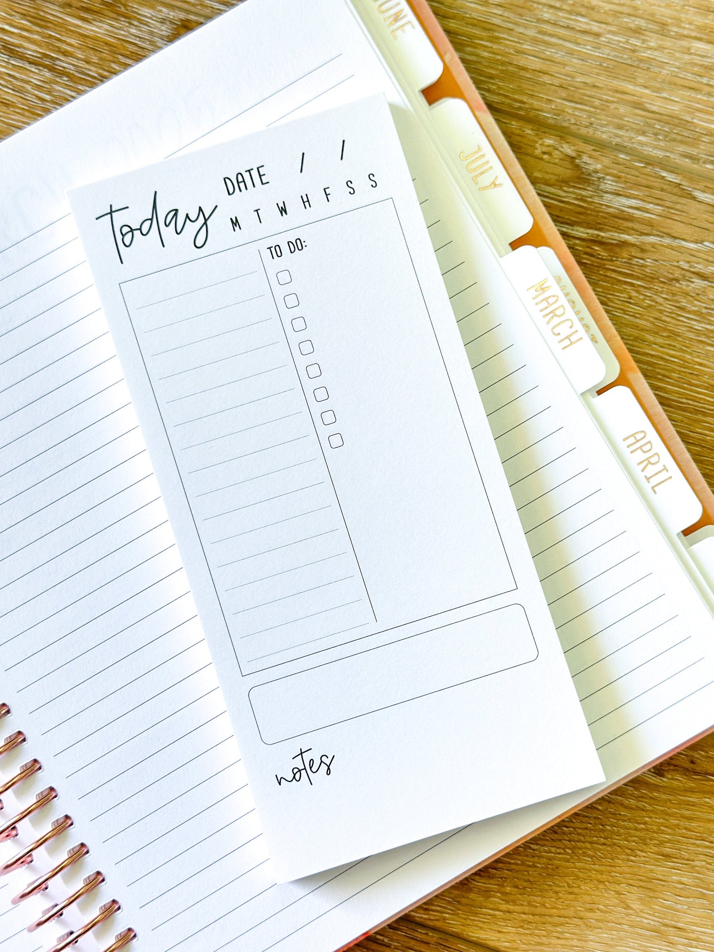 3.5x7.5 Daily Signature Layout Planner Notepad