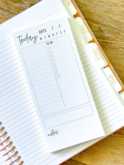 3.5x7.5 Daily Signature Layout Planner Notepad