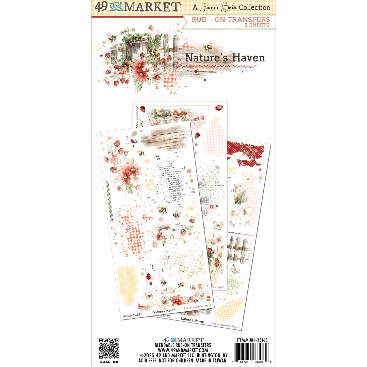 49 And Market Rub-On Transfer Set 6"X12"-Nature's Haven