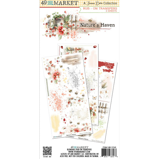 49 And Market Rub-On Transfer Set 6"X12"-Nature's Haven