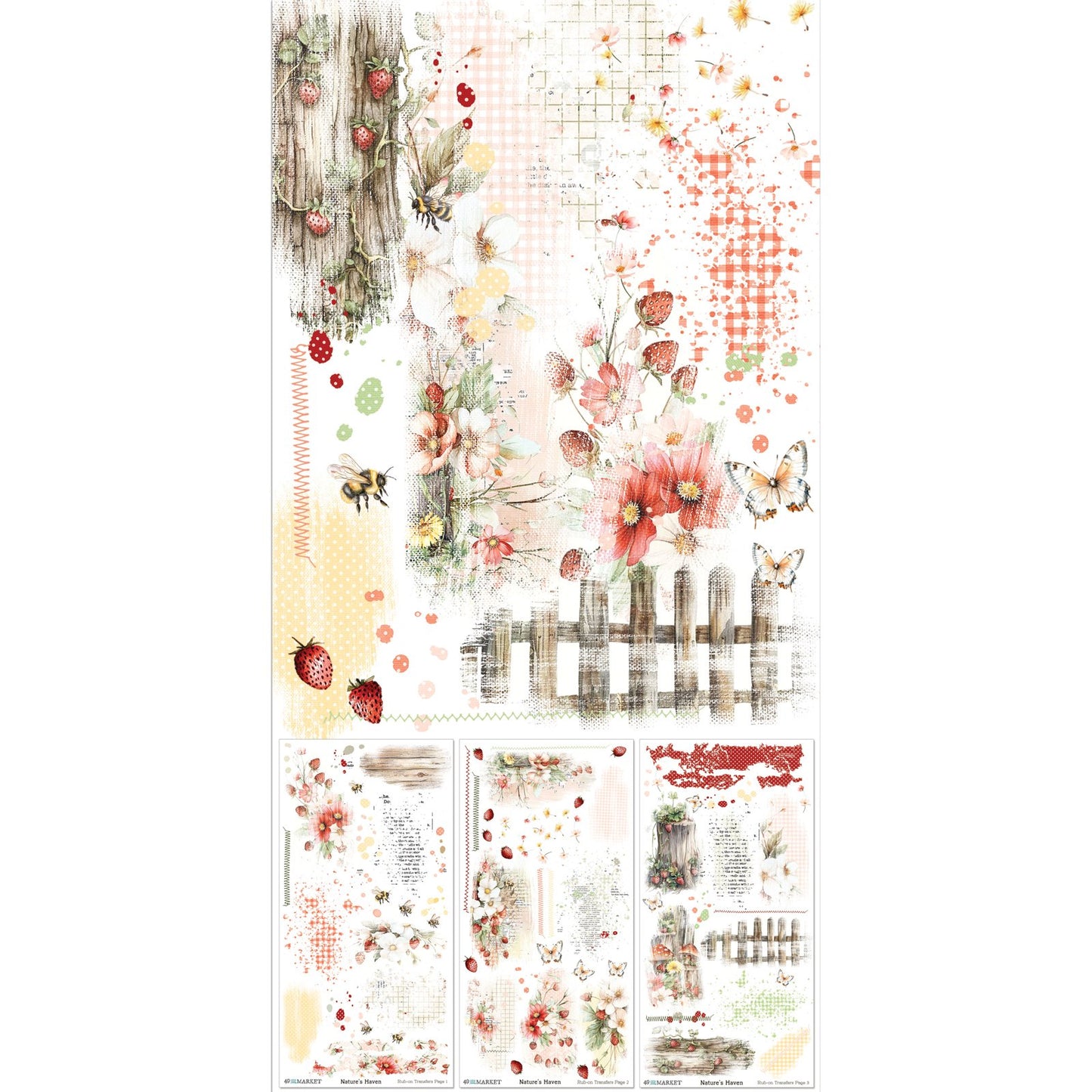 49 And Market Rub-On Transfer Set 6"X12"-Nature's Haven