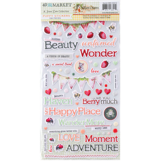49 And Market Puffy Stickers-Nature's Haven