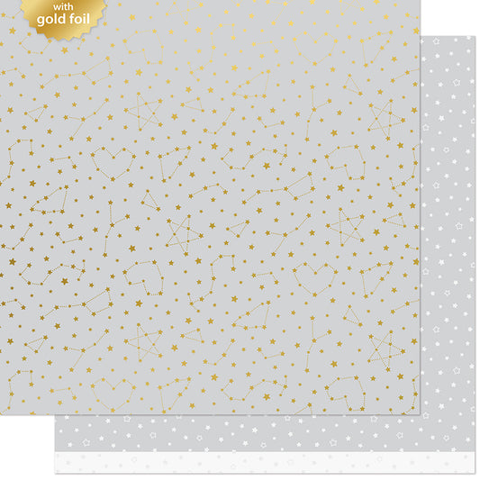 Lawn Fawn 12 x 12 Patterned Paper Twinkling Grey