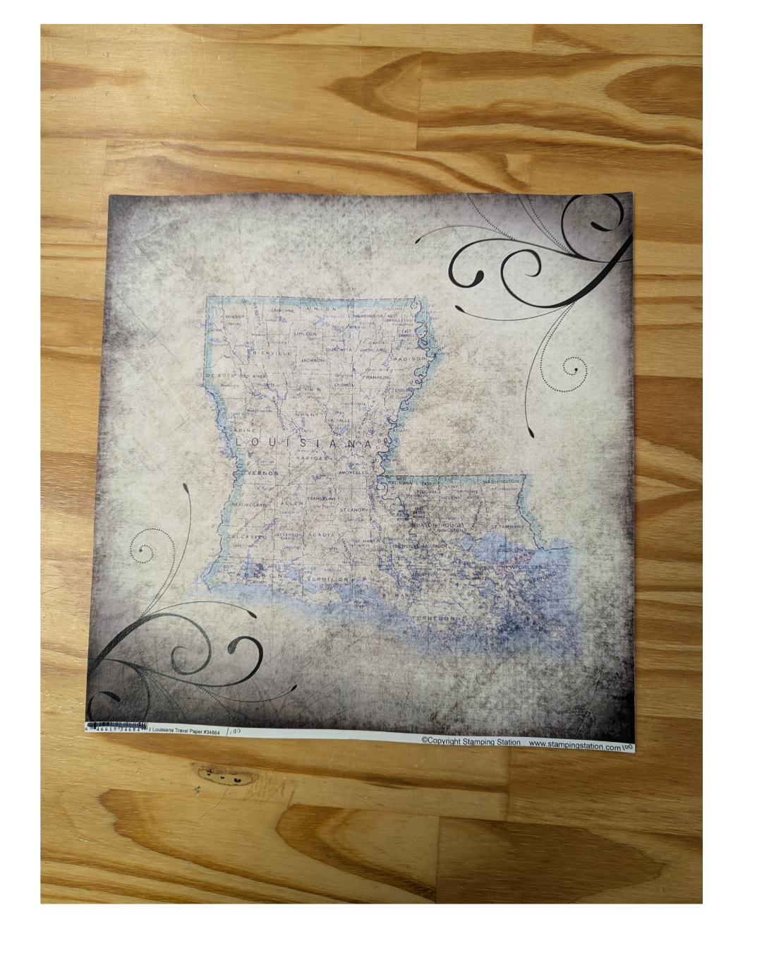 Louisiana Travel Paper 12 x 12