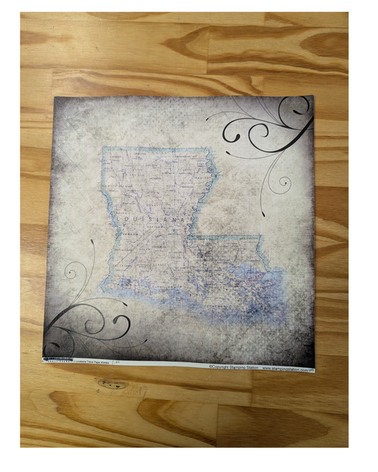 Louisiana Travel Paper 12 x 12