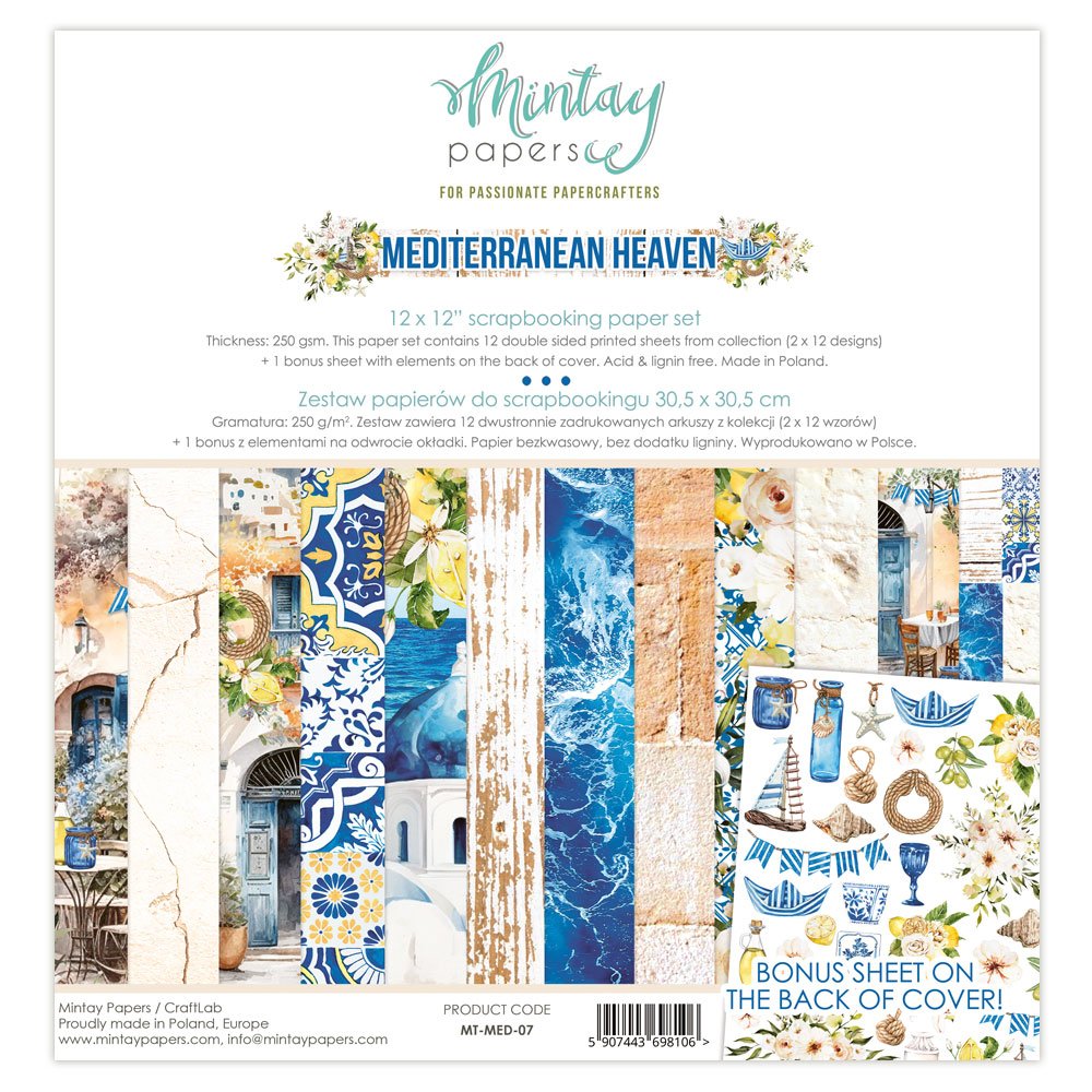 Mediterranean Heaven 12 x 12 Paper Set