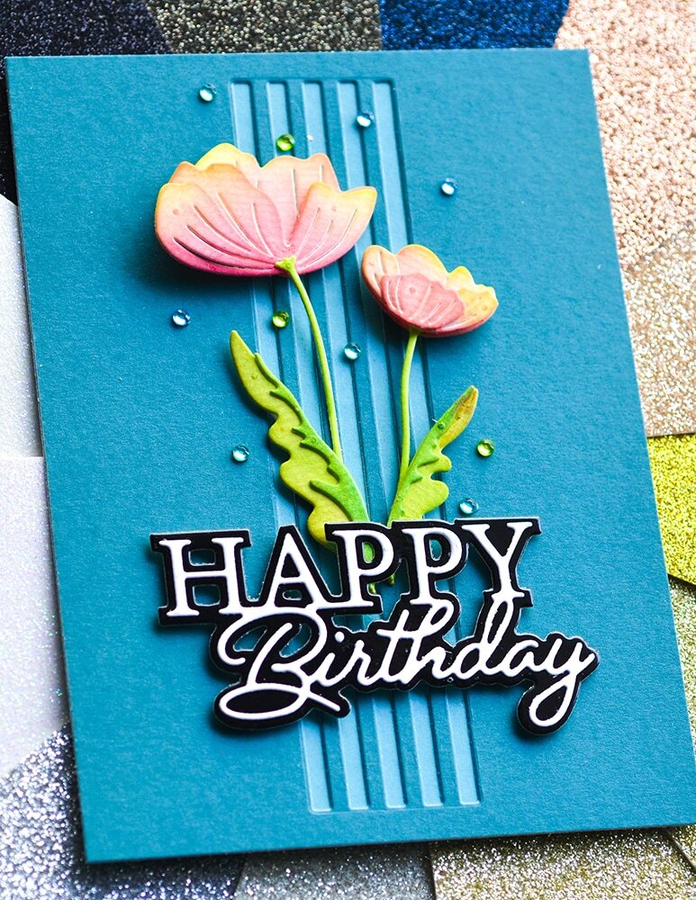 Memory Box Happy Birthday Posh Script craft die