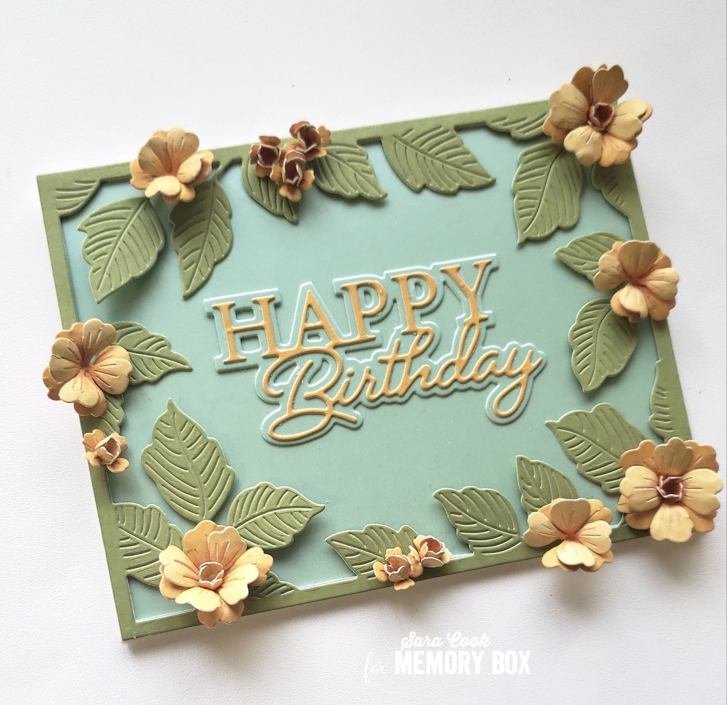 Memory Box Happy Birthday Posh Script craft die