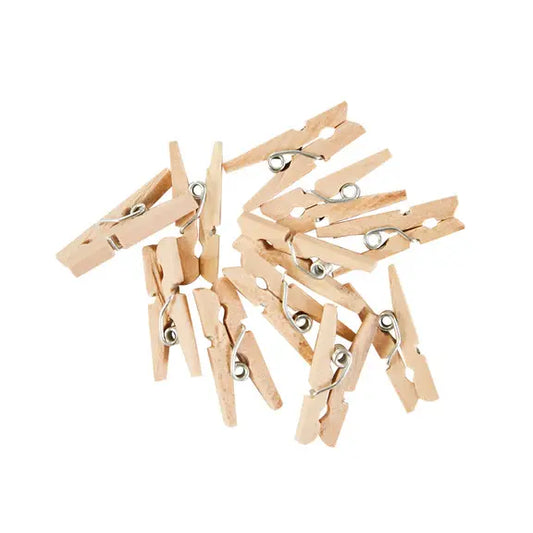 Mini Wooden Clothespins