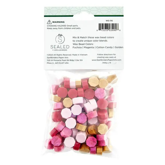 Must-Have Wax Bead Mix Pink from The Sealed by Spellbinders Collection