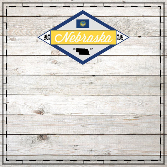 Nebraska Wood Sightseeing 12 x 12 paper