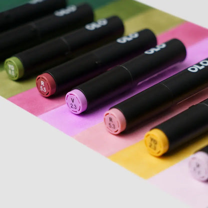 OLO Botanical 8-Piece Brush Alcohol Marker Set