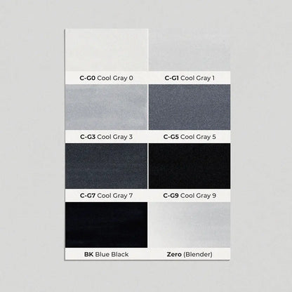 OLO Cool Gray 8-Piece Brush Alcohol Marker Set