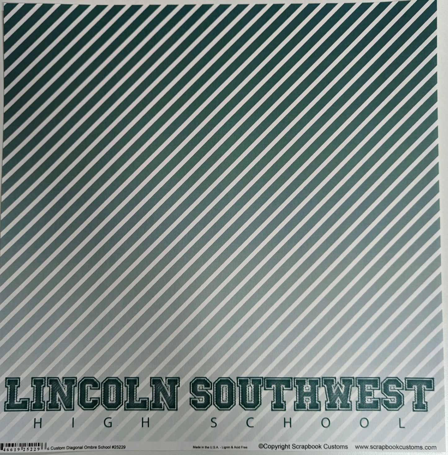 SC 25229 Custom School Paper 12 x 12 - Select School