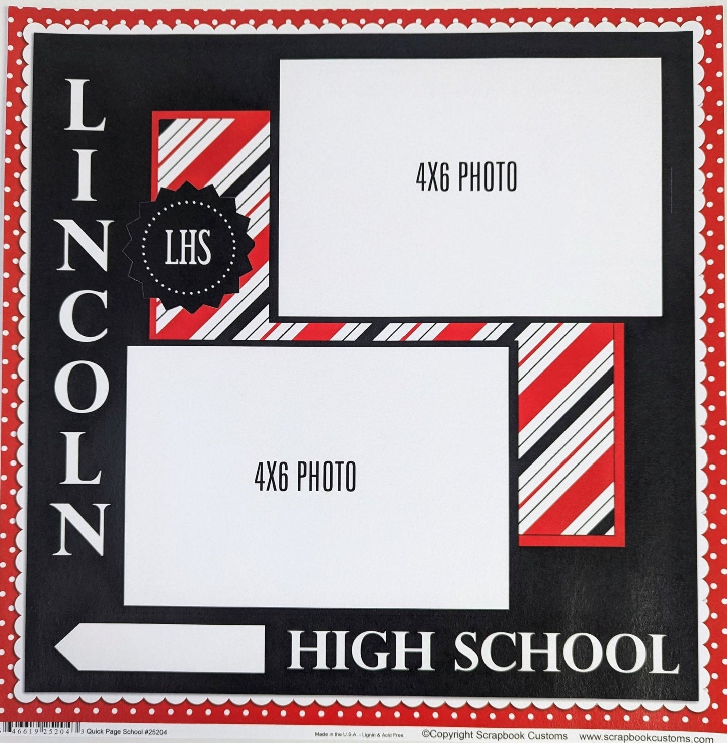 SC 25204 Custom School Paper 12 x 12 - Select School