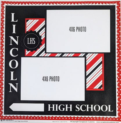 SC 25204 Custom School Paper 12 x 12 - Select School