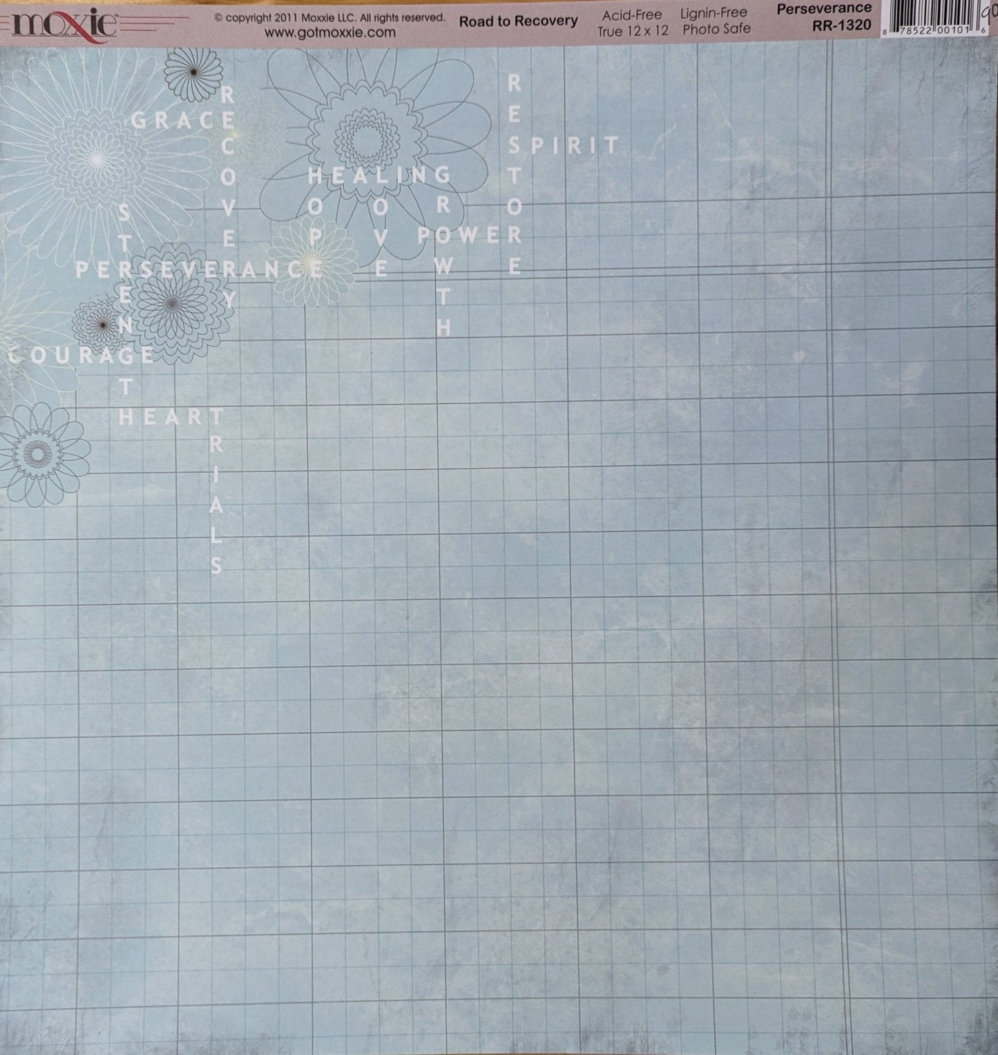 Moxie Road to Recovery - Perseverance 12 x 12 scrapbook paper