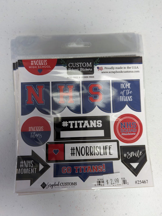 SC 25467 Norris Custom School Stickers