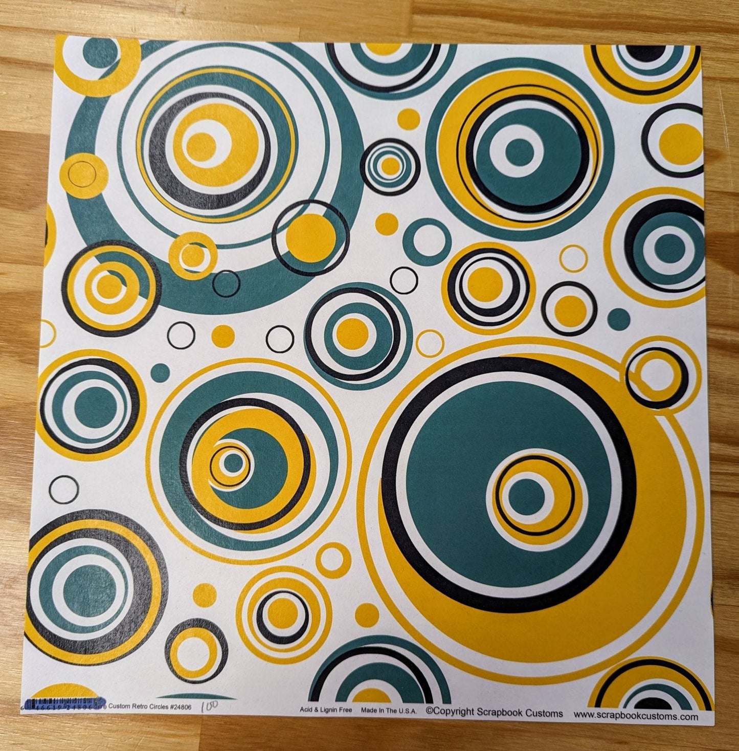 SC Custom Retro Circles - Pius X HS colors yellow green