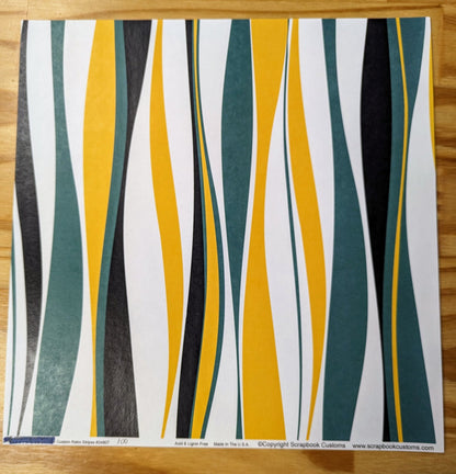 SC Custom Retro Stripes Green Gold - Pius X HS colors