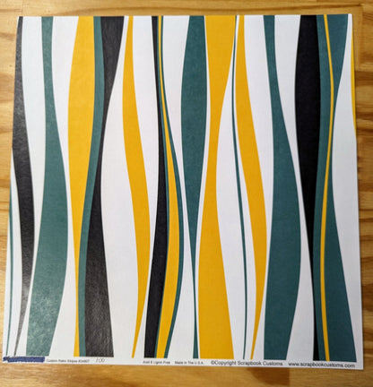 SC Custom Retro Stripes Green Gold - Pius X HS colors